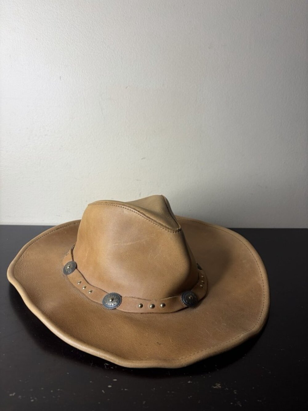 Minnetonka Silverton Genuine Leather Cowboy Hat Size Extra Large